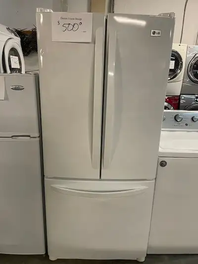 Réfrigérateur blanc 30'' portes françaises LG, View more