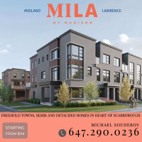 MILA Towns at MIDLAND AND LAWRENCE - TOWNHOMES, SEMIS & SINGLES