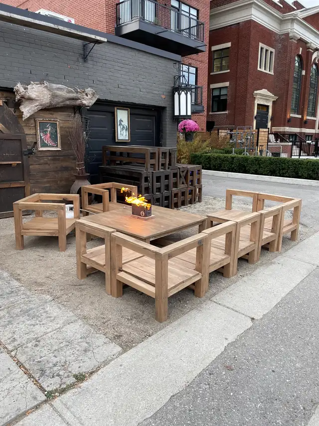 Outdoor Solid reclaimed wood furniture in Patio & Garden Furniture in City of Toronto - Image 5
