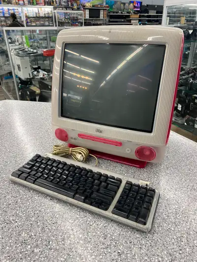iMac G3 Strawberry Item# 1383540 - Includes keyboard - Runs and works - 400 MHZ 512MB RAM 32GB Stora...