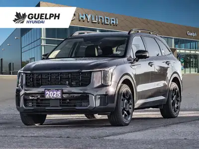 Now available at Guelph Hyundai, this feature-packed 2025 Kia Sorento X-Line Limited AWD combines ru...
