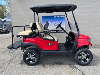 CHECK OUT THE SWEEET RED BODY!! 2020 CLUB CAR ALPHA ✔NEW rear seat ✔NEW LED lights ✔NEW lift kit and...