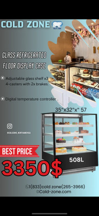 GLASS DISPLAY CASE COOLER- ALL SIZES- DELIVER ONTARIO