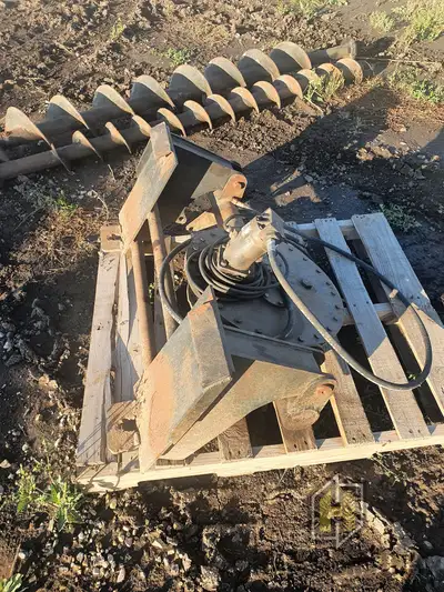 Hydraulic Skid steer Mount w/ Post Hole Augers. 2 drill/auger bits. Call or text Adrian to discuss f...