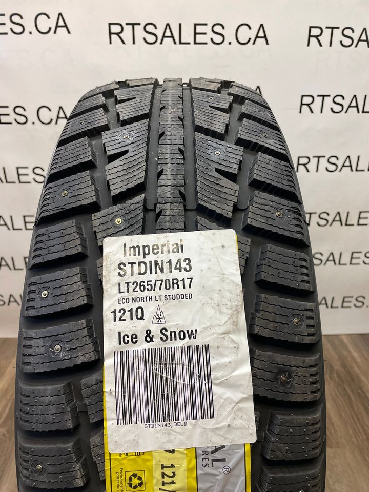 LT 265/70/17 Imperial Winter 10 ply Studded tires (Set of Four) Tires & Rims Saskatoon Kijiji