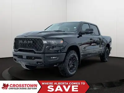 This 2026 RAM 1500 REBEL CREW CAB 4X4 has the following options Lux Leather Trimmed Bucket Seats, Re...