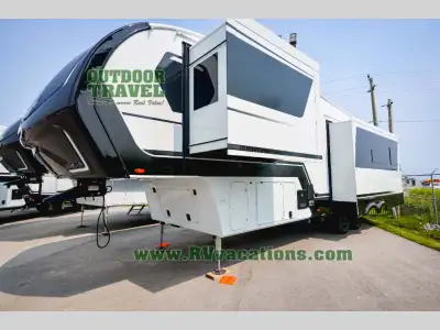 Brinkley Model Z fifth wheel 3100 highlights: Theater Seating Fireplace Integrated Dog Bowls Double...