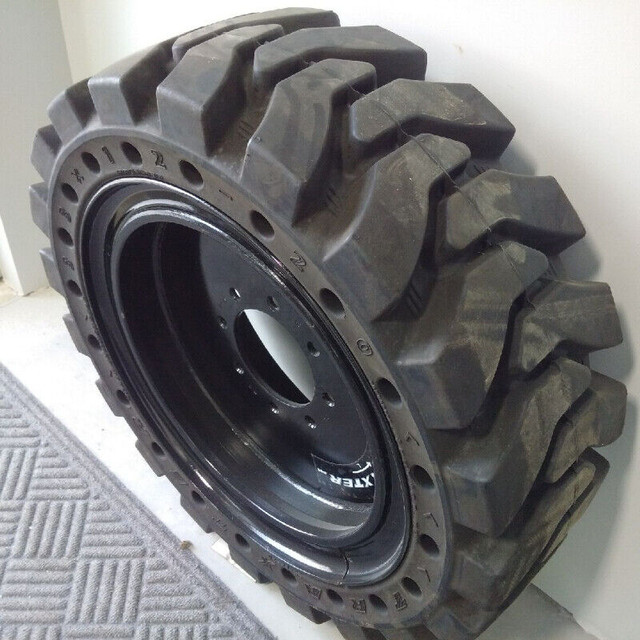 Solid Air Less Flat Proof Bobcat Skid Steer Loader Tires in Heavy Equipment in Markham / York Region - Image 4