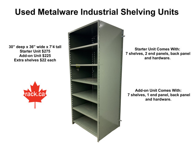 Used Metal Shelving Units - BEST PRICE AVAILABLE! in Other Business & Industrial in City of Toronto - Image 4