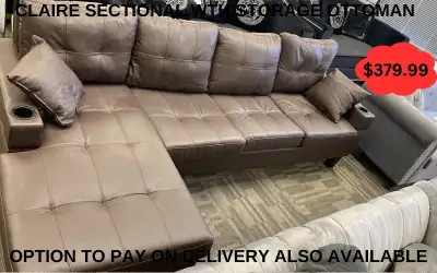 BRAND NEW CLAIRE 4 SEATER SECTIONAL(OPTION TO PAY ON DELIVERY), View more