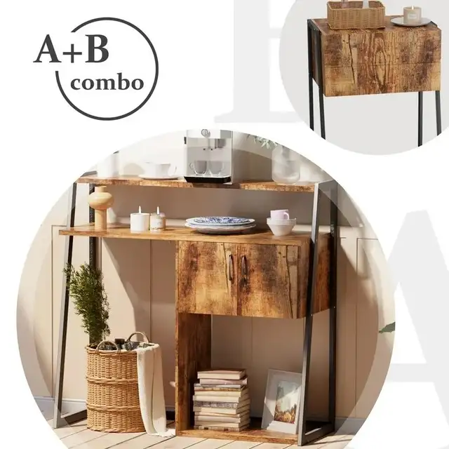BRAND NEW - Eclife Rustic Wood Buffet Cabinet With Multi-Storage in Other in City of Toronto - Image 3