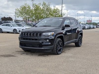 The 2026 Jeep Compass North in Diamond Black Crystal Pearl with a Black interior combines bold style... (image 1)