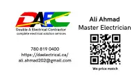 Master Electrician   780 819 0400