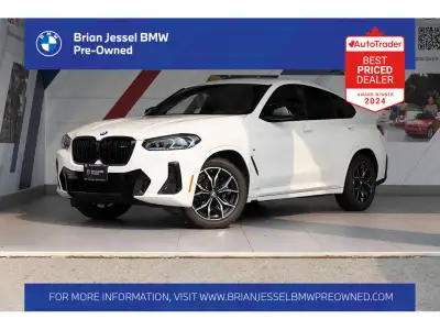 2024 BMW X4 M40i Alpine White 3.0L I6 AWD 8-Speed Automatic EXTERIOR - ALPINE WHITE INTERIOR - BLACK...