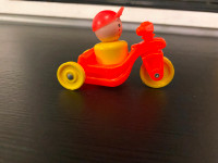 Vintage Fisher Price Orange Tricycle with Boy Figure Included