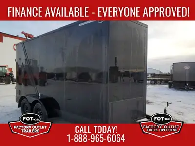 NEW Cargo Mate E-Series 7x14ft Enclosed Trailer from Forest River - Rear Ramp Door w/ Spring Assist...