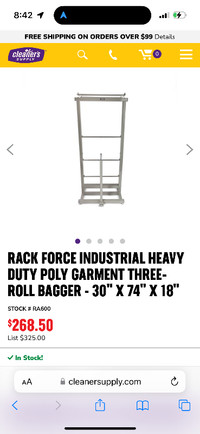 Dry clean rack force for sale