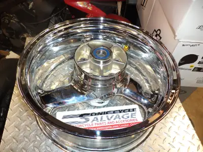 sonic cycle has a set of brand new 2000 - 2004 kawasaki zx-1200r ninja chrome rims . sold by wheel c...