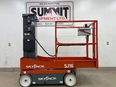 22 ft of working height from a lift that rolls through a standard doorway. Battery power means quiet...