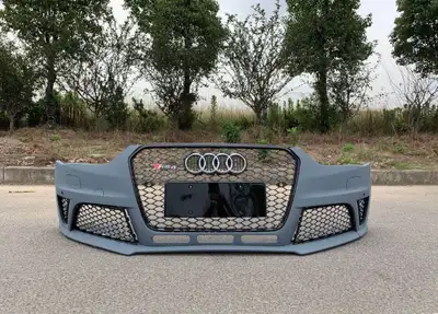AUDI A4 S4 RS4 CONVERSION FRONT BUMPER 2013 2014 2015 2016 B8.5 BRAND NEW 4 LOWER GRILLS AND MAIN GR...