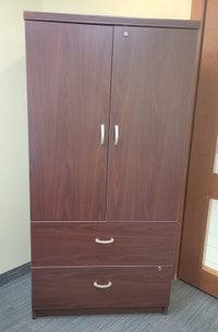 (BW-4 A) Tall Office Storage Cabinet with Drawers Calgary Alberta Preview
