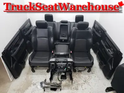 call or text 905-259-8027 or email truckseatwarehouse@gmail.com Black Leather front and rear seats,...