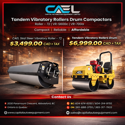 New Tandem Vibratory Rollers / Drum Compactors Warranty & Finance 3,499 CAEL Tandem Vibratory Roller...