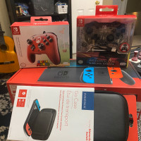 Switch console, 2 controllers, case, with all boxes hardly used