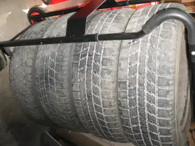 Four Toyo snow tires on steel rims. Used gently for 2 years. Still lots of tread. Taken off Chrysler...