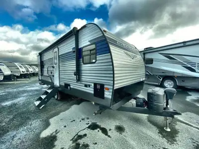 Prime Time Avenger travel trailer 24FKS highlights: Front Kitchen Ample Countertop Space Rear Privat...