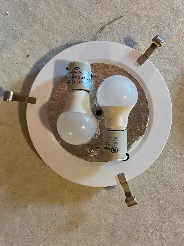 2-Light Pewter Clip Flushmount Ceiling Light with Marbled Glass63234727974401121