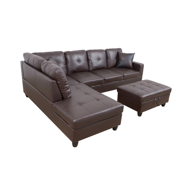 NEW L SHAPED LIVING ROOM SECTIONAL SOFA AND OTTOMAN SET in Other in Lloydminster - Image 6
