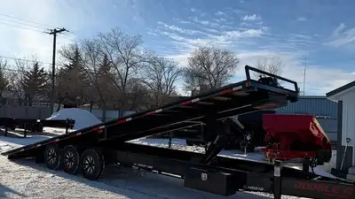 2026 Double A HB218-30 FULL TILT 21,000 gvw / carry cap 17,900lbs Aluminum wheels Powder coated Arct...