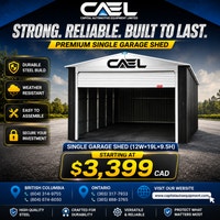 New CAEL Garage Sheds & Metal Carport – Single & Double with Doo Whitehorse Yukon Preview