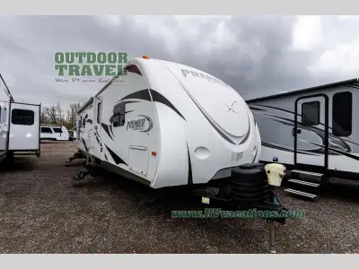 Premier Ultra Lite Trailer w/Rear Living Area Including 2 Swivel Rockers w/Table Between & Overhead...