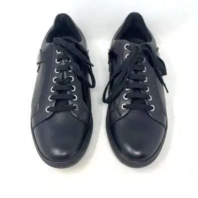 Versace Collection Black Leather Men’s Sneakers - Size 10 - Good, View more