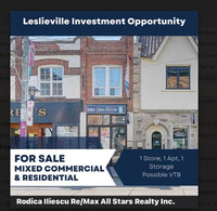 Exclusive Leslieville Gem: Mixed-Use Property with VTB Option –
