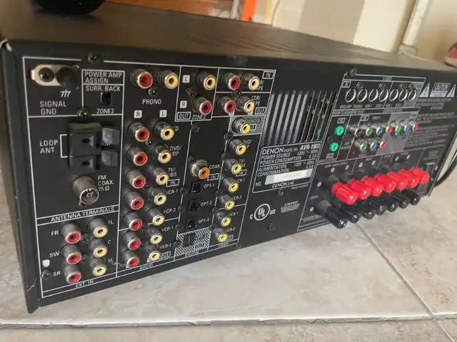 Denon AVR-1803 A/V receiver with Dolby Digital EX, DTS-ES, and P in Stereo Systems & Home Theatre in City of Toronto - Image 8
