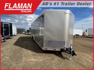 2026 ROYAL 8'X24' + 2' V-NOSE ENCLOSED CARGO TRAILER Color: Pewter (2) 5200lb Lippert Spring Axles T...
