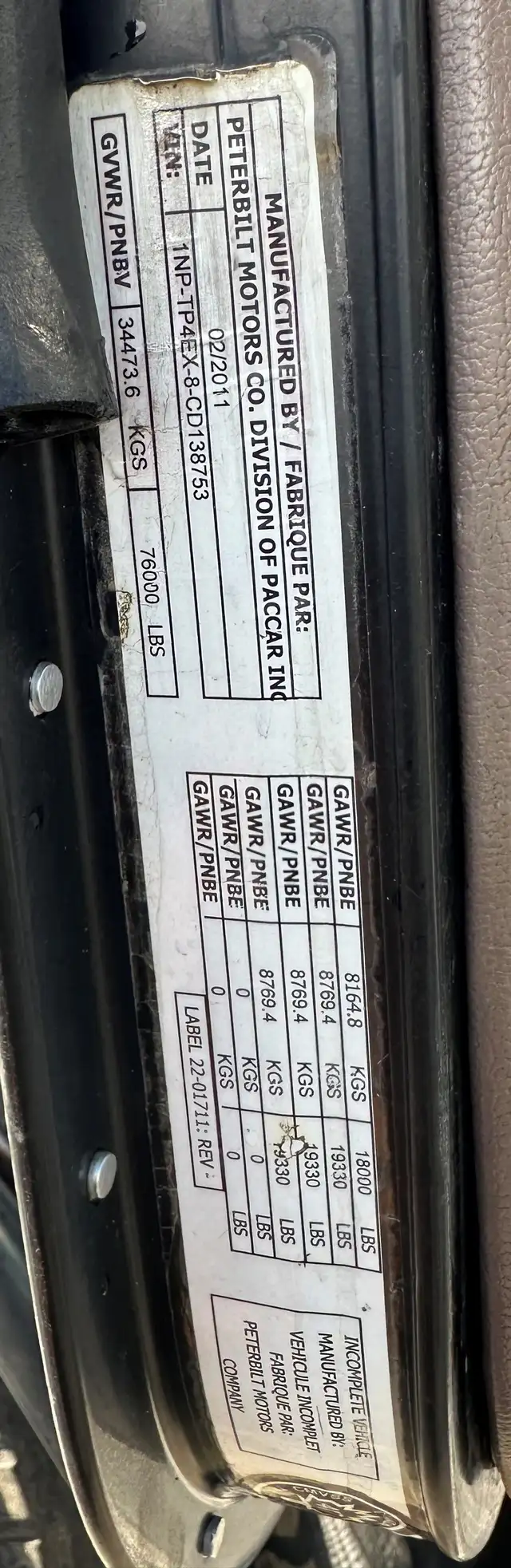 2012 PETERBILT 367 Winch Truck in Heavy Equipment in St. Albert - Image 14