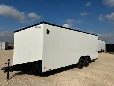 2026 Bravo Scout enclosed cargo/car hauler with 2x5200lb axles. Midnight package, Polycore exterior...