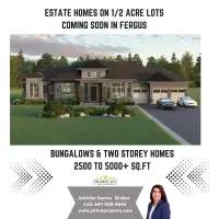 Brand New Estate Homes on 1/2 Acre Lots for Sale in Fergus !!