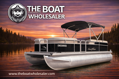 JUST IN – 2016 SUNCHASER 16’ PONTOON – 25HP EFI – ONLY 100 HOURS – LIKE NEW LOW HOURS • POWER TRIM •...