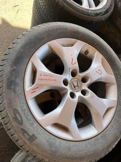 Set of OEM 18-inch wheels with all-season tires (two different tire brands). Came off a 2011 Honda C...