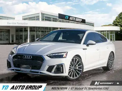 2024 Audi A5 Sportback Progressiv Low Km!!! CLEAN CARFAX!!! ONE OWNER!!! ACC Heated Seats Navi Bluet...