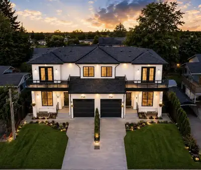 Exceptional brand-new 1/2 duplex (NO STRATA FEE) with a 2-bedroom legal suite in a highly desirable...