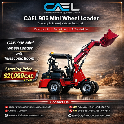 New CAEL 906 Mini Wheel Loader — Telescopic Boom Warranty & Finance 21,999 CAEL 906 Mini Wheel Loade...