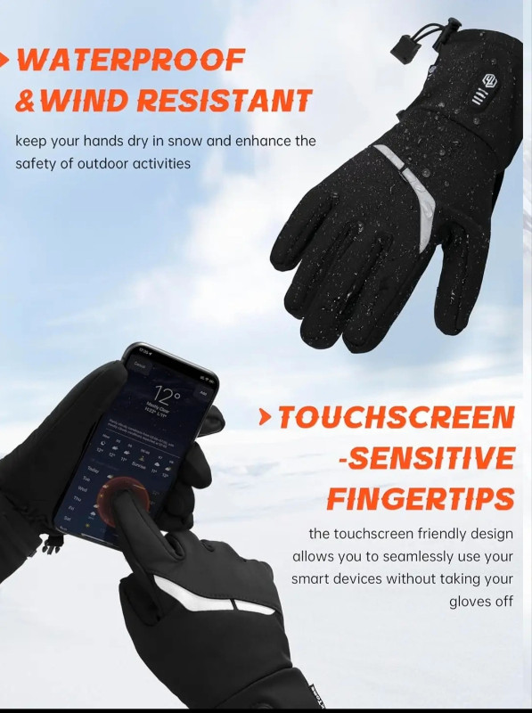 ThxToms Heated Gloves for Men Women with Touchscreen, Waterproof in Other in Gatineau - Image 4