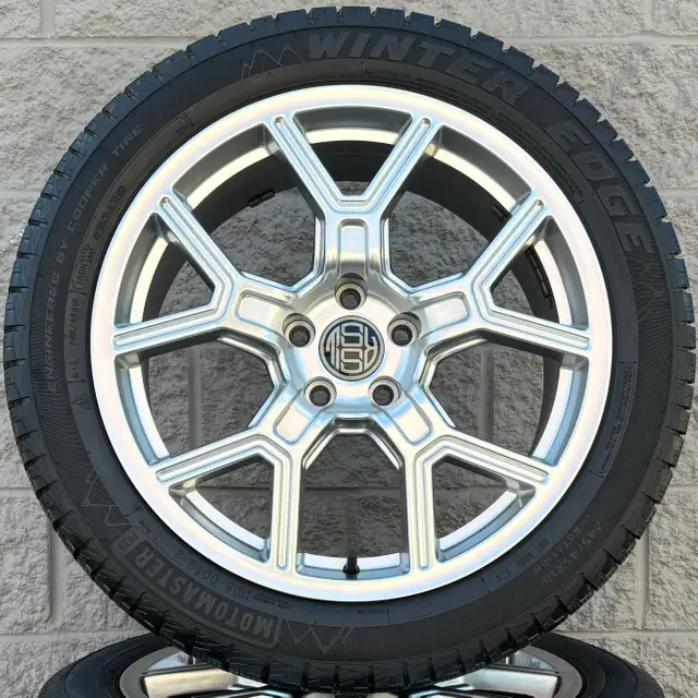 (99%) 4x 245/45R18 MotoMaster Winters w/ Jaguar / Volvo Rims in Tires & Rims in City of Toronto - Image 3
