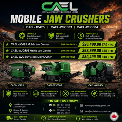 New Mobile Jaw Crushers certified & Warranty 26,499 CAEL Mobile Jaw Crushers are engineered for effi...
